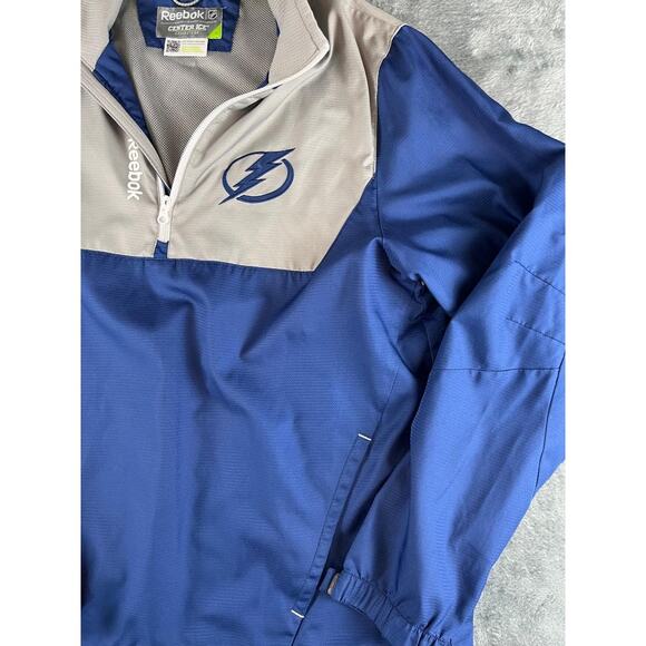 Reebok NHL Center Ice Tampa Bay Lightning ¼ Zip Pullover Jacket Size S - Picture 9 of 9